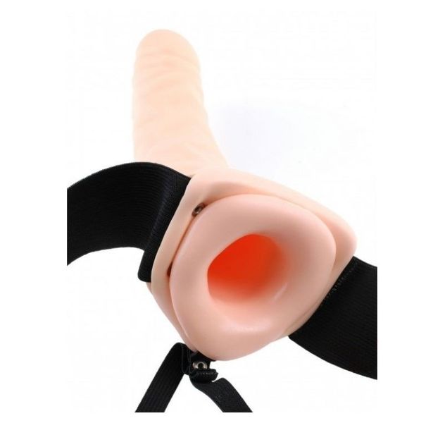 Wibrujący strap on The Extender Hollow Vibrating Kinx